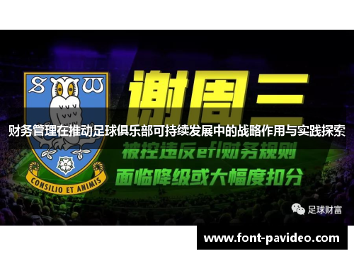 财务管理在推动足球俱乐部可持续发展中的战略作用与实践探索 财务管理在推动足球俱乐部可持续发展中的战略作用与实践探索